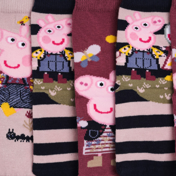 Комплект от три броя цветни чорапи Peppa Pig Name it 340808 4