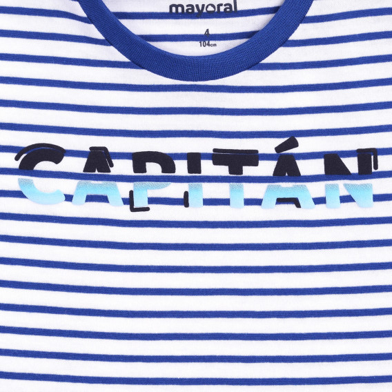 Комплект от две тениски с морски мотиви, синя и бяла Mayoral 340845 4