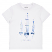 Комплект от две тениски с морски мотиви, синя и бяла Mayoral 340849 2