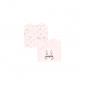 Комплект от два броя бодита с къс ръкав за бебе, розов Boboli 340944 5