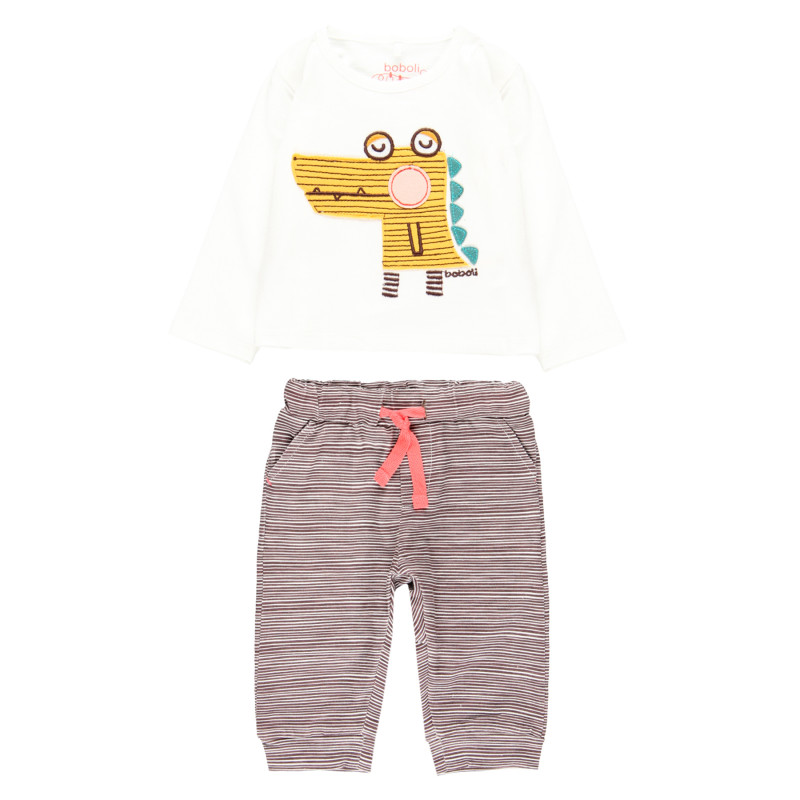 Комплект блуза и панталон за бебе, многоцветен  341003