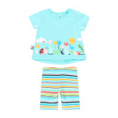 Комплект тениска и клин за бебе, син Boboli 341018 