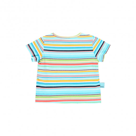 Памучна тениска в цветно райе за бебе Boboli 341050 2