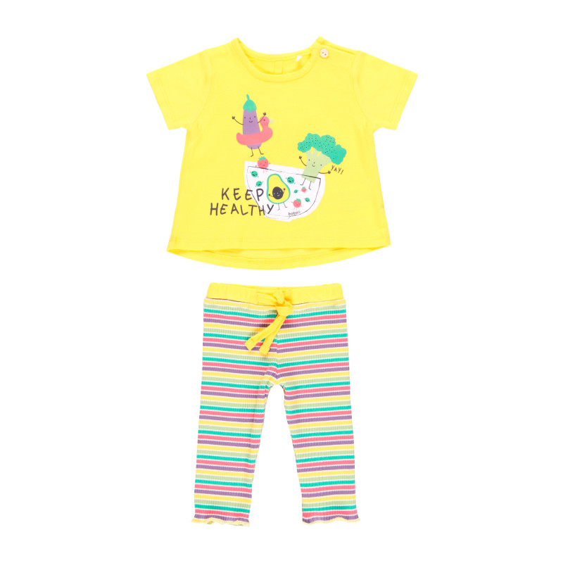 Комплект тениска и панталони за бебе, многоцветен  341100