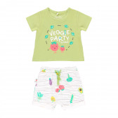 Комплект тениска и къси панталони Veggie party за бебе, многоцветен Boboli 341112 