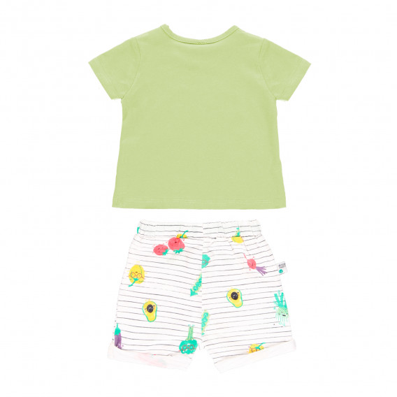 Комплект тениска и къси панталони Veggie party за бебе, многоцветен Boboli 341113 2