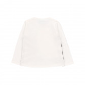 Памучна блуза с щампа на зебра, бяла Boboli 341183 2