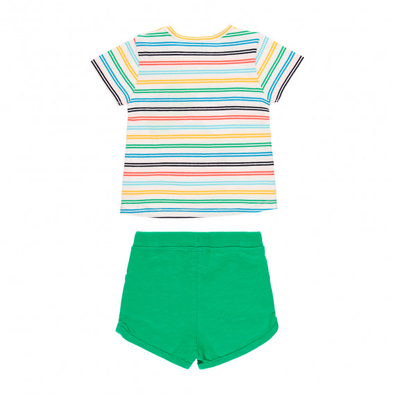 Комплект от тениска и къси панталони Happiness, многоцветен Boboli 341273 2