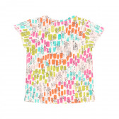 Памучна тениска с графичен принт, многоцветна Boboli 341345 2