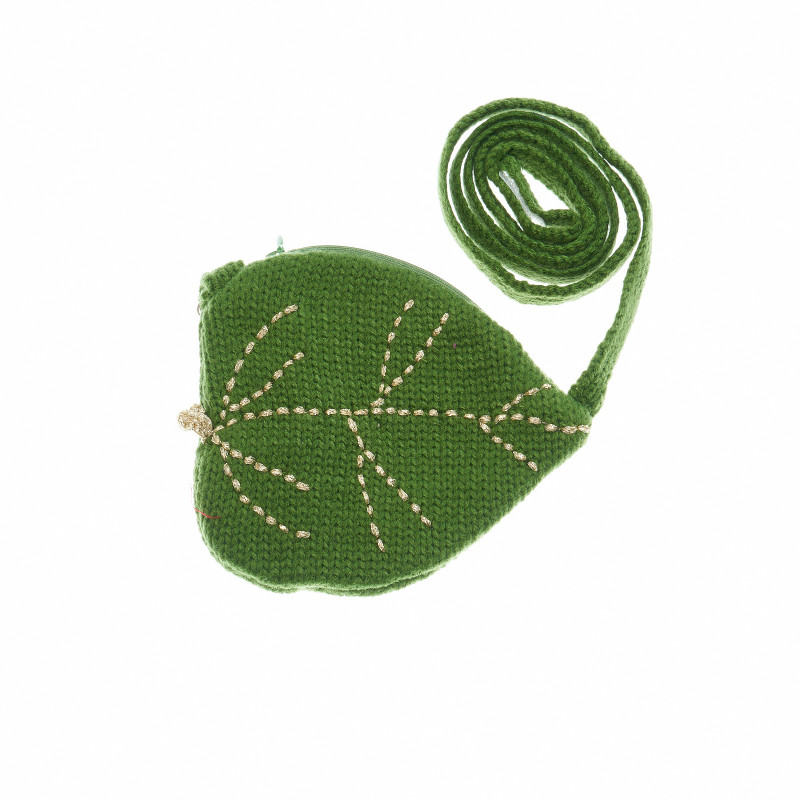 Плетена чанта за момиче във формата на листо за момиче  34141