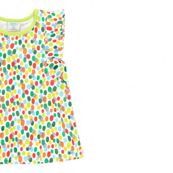 Памучна рокля с графичен принт за бебе, многоцветна Boboli 341613 3