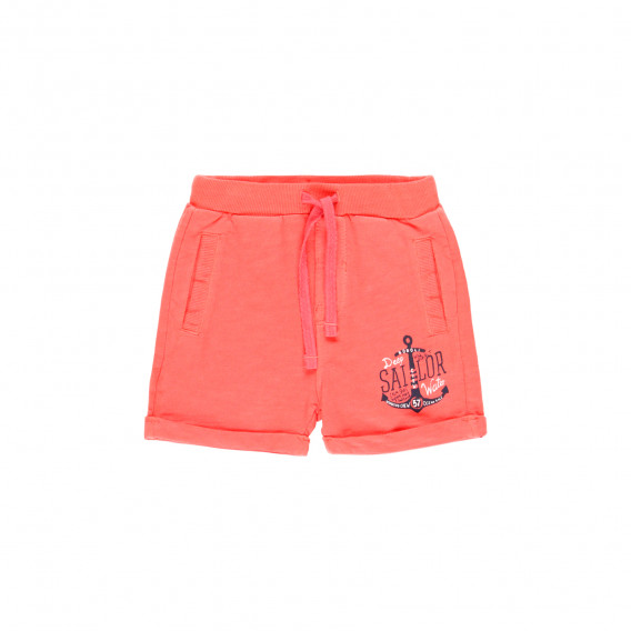 Памучни къси панталони Sailor, корал Boboli 341639 