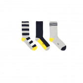 Комплект от три броя чорапи на райета, многоцветни Boboli 341664 
