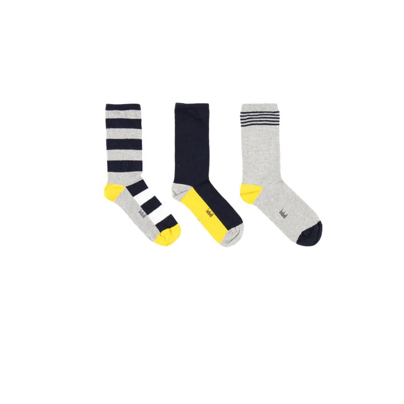 Комплект от три броя чорапи на райета, многоцветни  341664