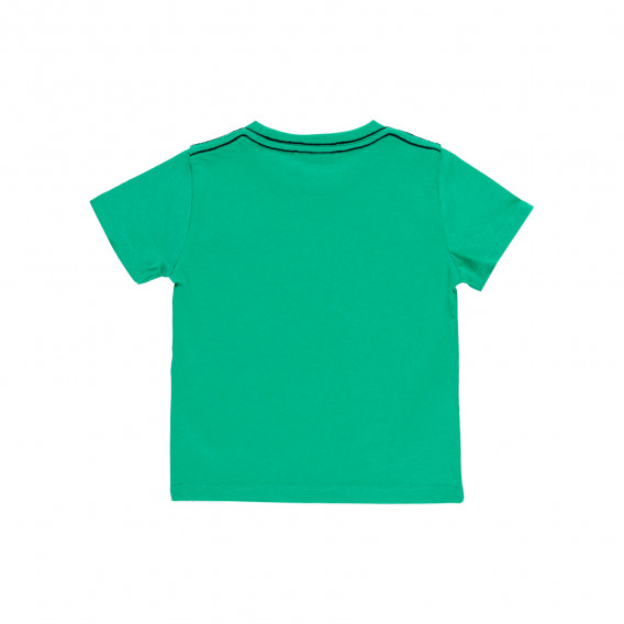Памучна тениска Great wave, зелена Boboli 341707 2