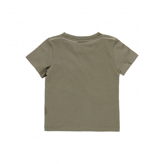 Памучна тениска с щампа, зелена Boboli 341766 2