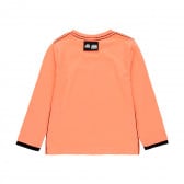 Памучна блуза с щампа Bear, оранжева Boboli 341772 2