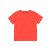Памучна тениска с щампа, червена Boboli 341799 2