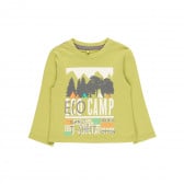 Памучна блуза Eco camp, зелена Boboli 341845 