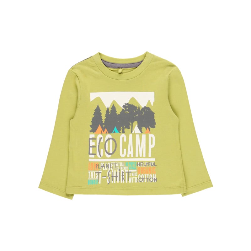 Памучна блуза Eco camp, зелена  341845