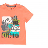 Памучна тениска Nature expedition, оранжева Boboli 341898 3
