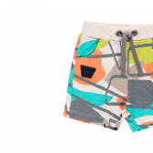 Памучни къси панталони с графичен принт, многоцветни Boboli 341913 3