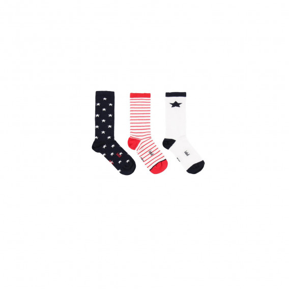 Комплект от три броя цветни чорапи за бебе, многоцветен Boboli 341949 