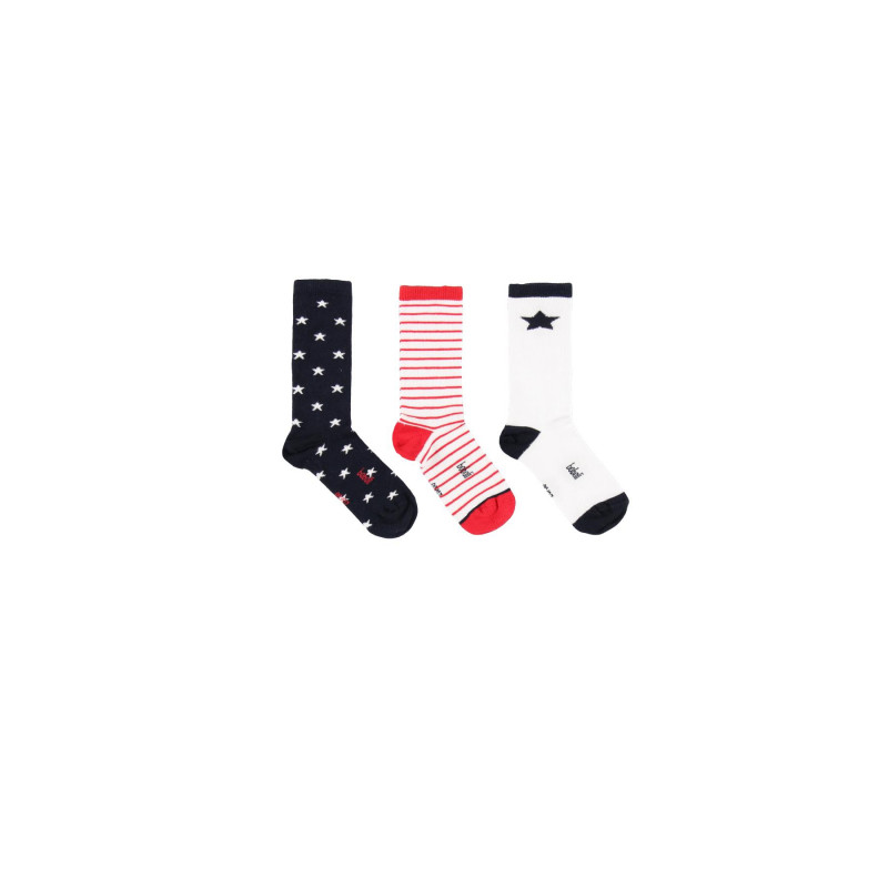 Комплект от три броя цветни чорапи за бебе, многоцветен  341949