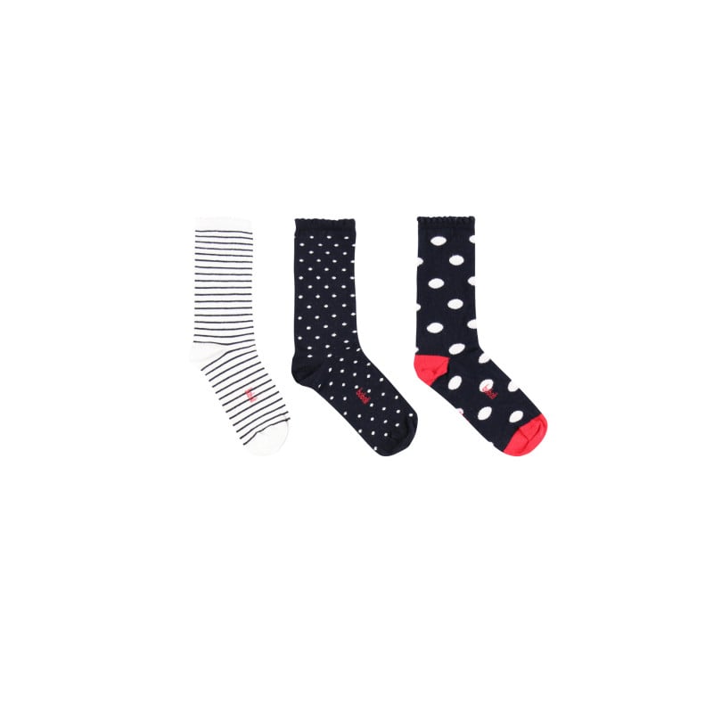 Комплект от три броя цветни чорапи, многоцветни  342049