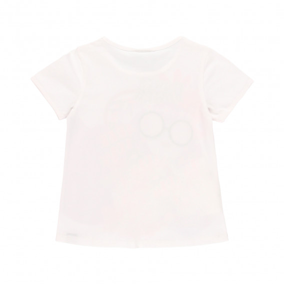 Памучна тениска с цветна щампа, бяла Boboli 342112 2
