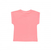 Памучна тениска Smile, розова Boboli 342148 2