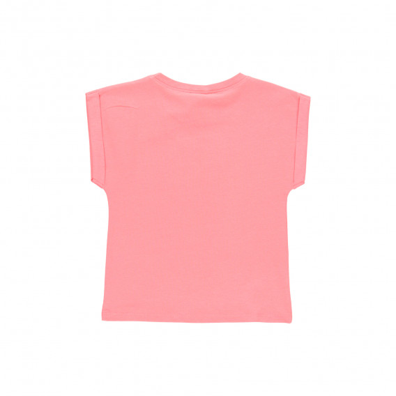 Памучна тениска Smile, розова Boboli 342148 2