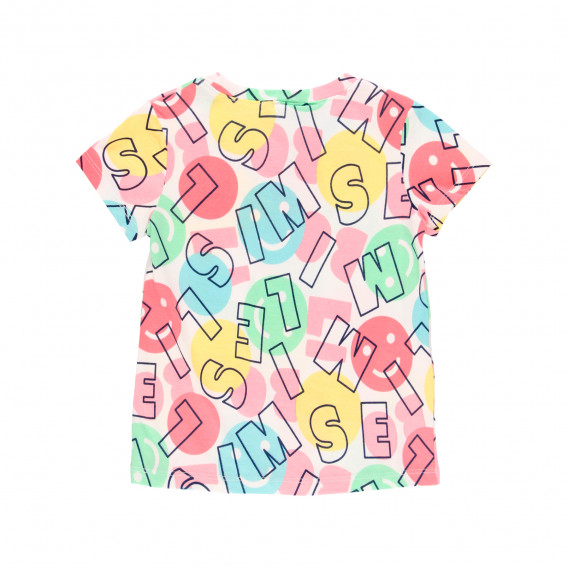 Памучна тениска с графичен принт Smile, многоцветна Boboli 342157 2