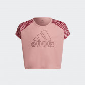 Тениска със скъсена кройка, розова Adidas 342254 