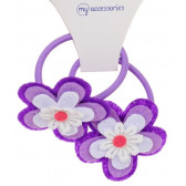 Комплект два броя ластици за коса с цвете, лилав Chicco 342392 2