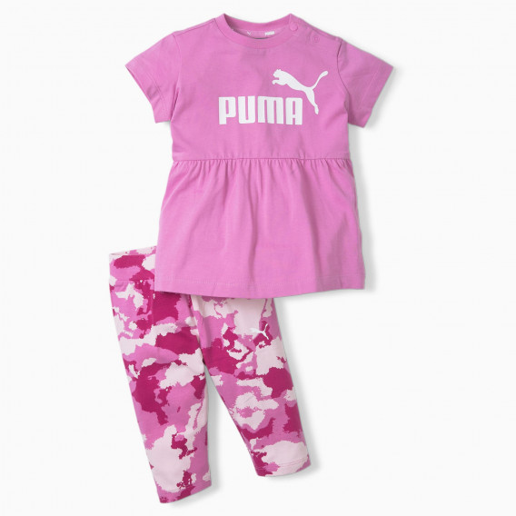 Комплект рокля и клин за бебе, розов Puma 342726 