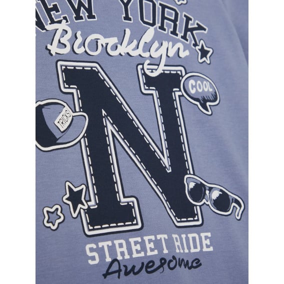 Тениска с щампа New York, синя Name it 342909 4
