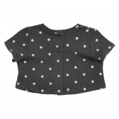 Памучна блуза за бебе с къс ръкав сива Chicco 342954 4