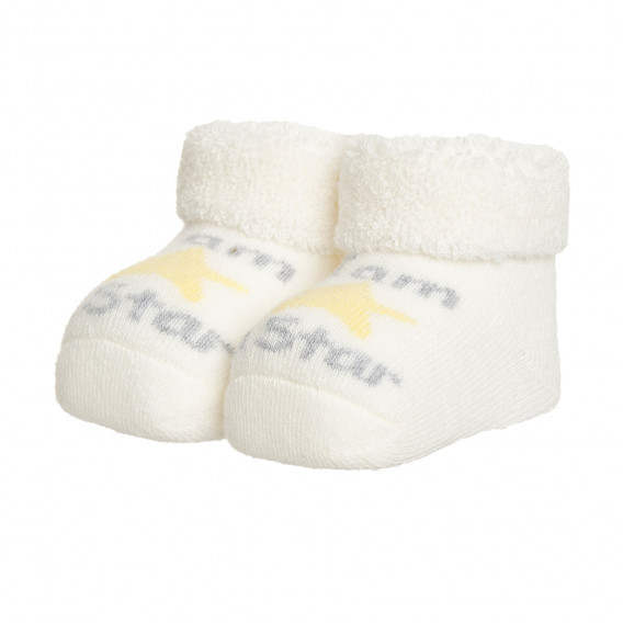 Плетени чорапи STAR за бебе, бели Chicco 343033 3