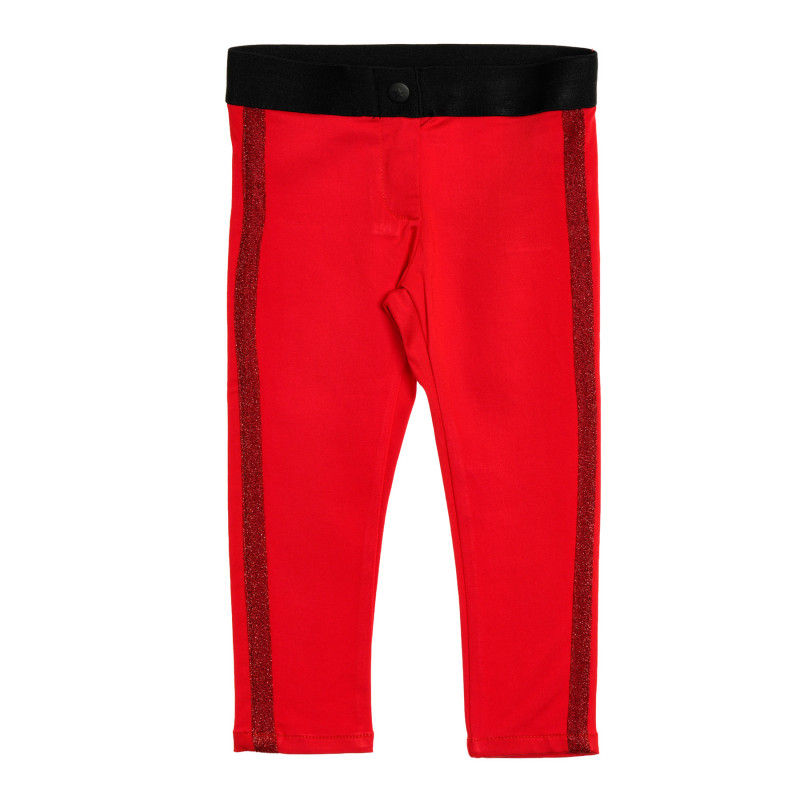 Панталон с брокатени кантове, червен  343046
