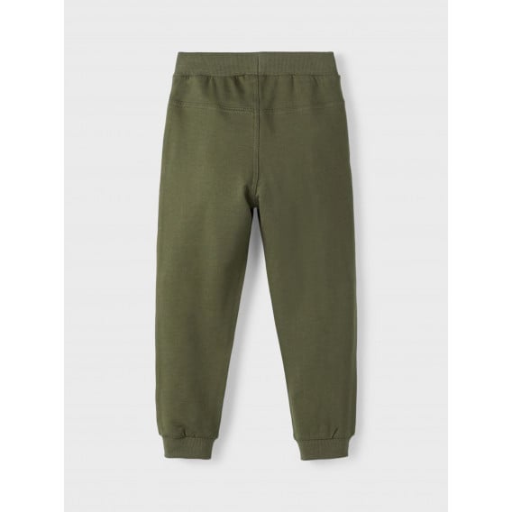 Памучен спортен панталон с малка щампа, зелен Name it 343179 3