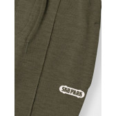 Памучен спортен панталон с малка щампа, зелен Name it 343180 4