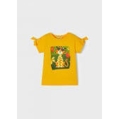 Тениска с щампа Тигър, жълта Mayoral 343243 
