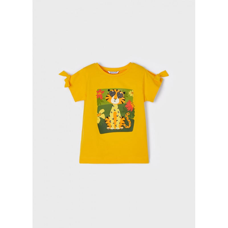 Тениска с щампа Тигър, жълта  343243