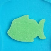 Мека подложка за баня Maxi с зелена рибка, синя Chipolino 343309 3