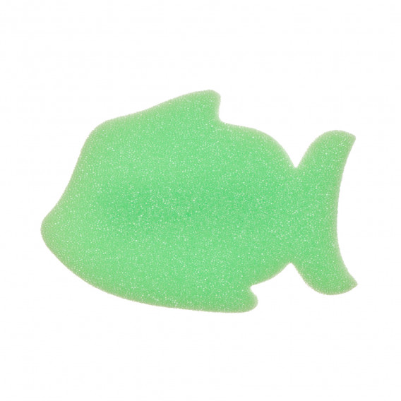 Мека подложка за баня Maxi с зелена рибка, синя Chipolino 343310 4