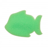 Мека подложка за баня Maxi с зелена рибка, жълта Chipolino 343330 4