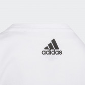 Тениска с цветен принт на графити, бяла Adidas 343360 2