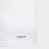 Тениска с цветен принт на графити, бяла Adidas 343361 3