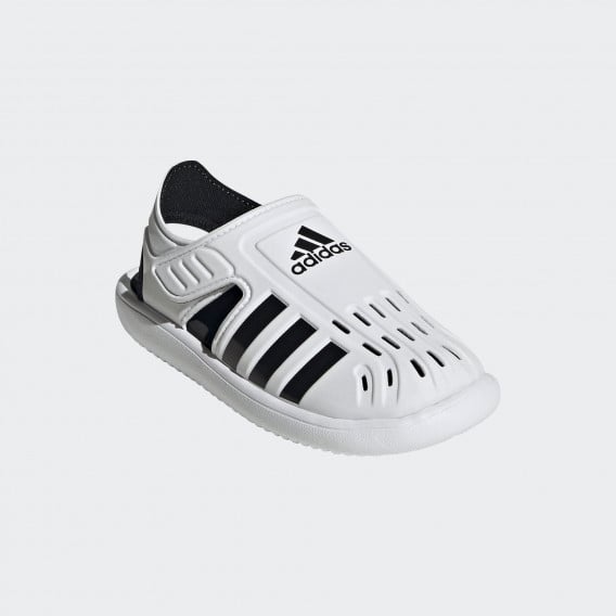 Аква сандали с лого, бели Adidas 343375 5
